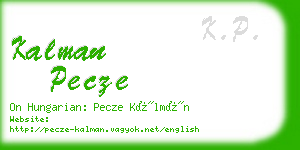 kalman pecze business card